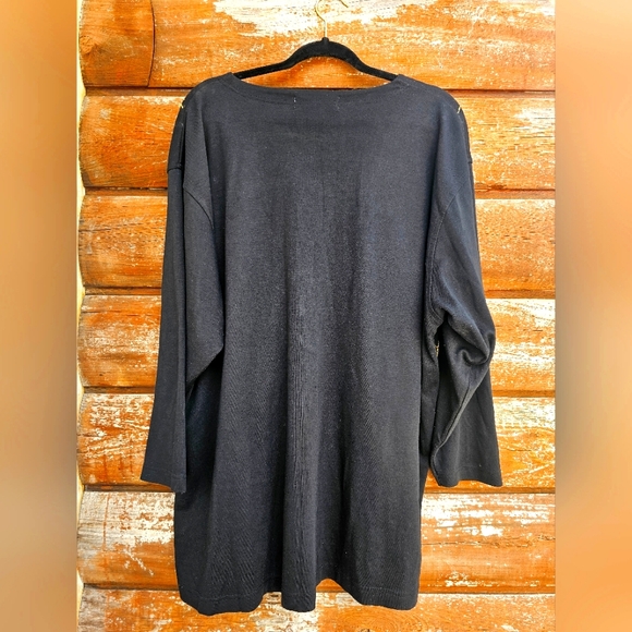 Vintage RARE Victorian Woman Plus Christmas 3/4 Sleeve Top Embroidered Gems - Picture 7 of 8